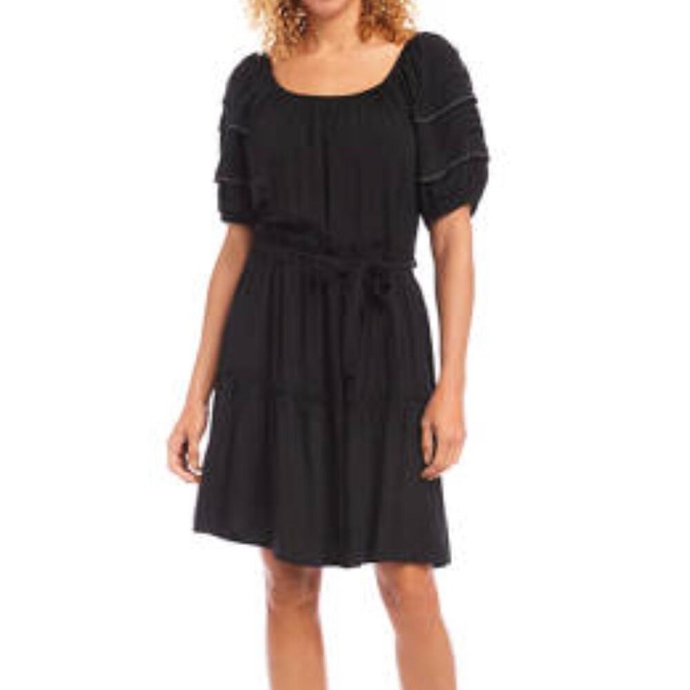 Karen Kane Short Sleeve Tiered dress black - S